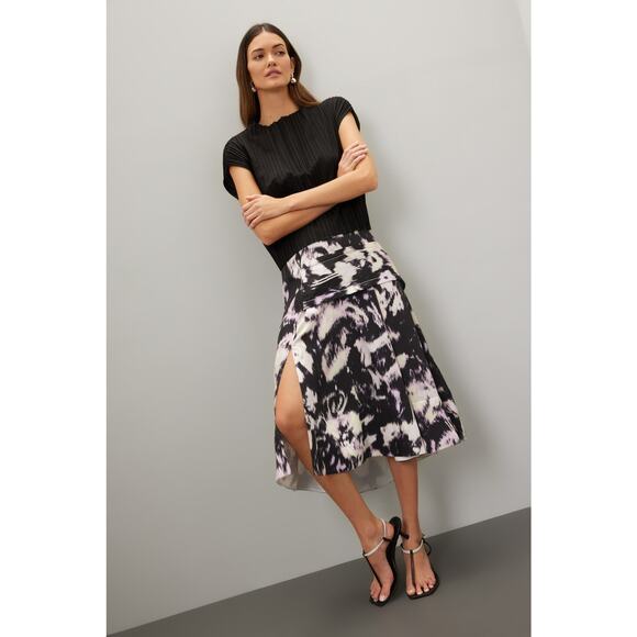 3.1 Phillip Lim x RTR Abstract Daisy Layered Skirt with Slit Size 4 - Picture 4 of 14